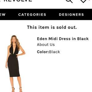 Revolve Black Midi Dress
